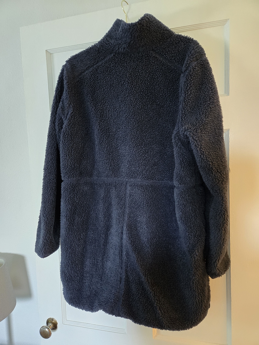 LL Bean Cozy Plush Teddy Coat - Navy Blue - Picture 5 of 9